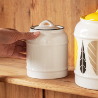 陶瓷廚房密封罐茶葉儲藏罐奶粉咖啡零食辣椒豬油密封擺件飾品