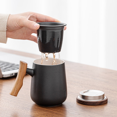 第二集陶瓷馬克杯創意杯子辦公室泡茶水杯茶水分離過濾茶杯輕奢