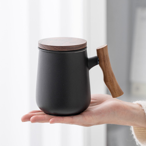 第二集陶瓷馬克杯創意杯子辦公室泡茶水杯茶水分離過濾茶杯輕奢