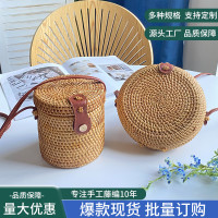 藤編包ins女式編織手工包籃子復古文藝手工單肩編織包