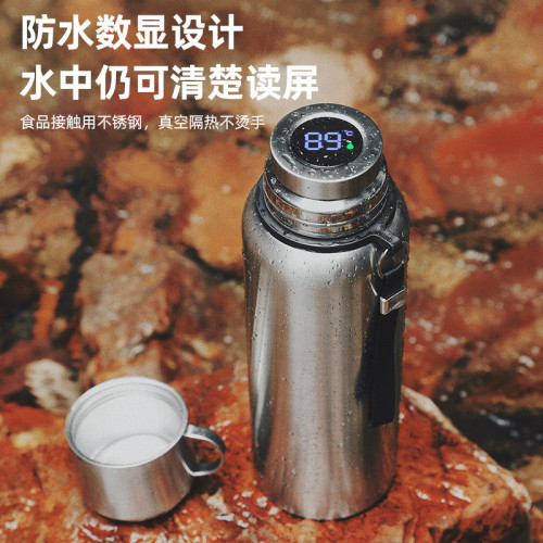 全鋼保溫杯大容量316不鏽鋼抗菌智能大容量可攜式戶外運動水壺
