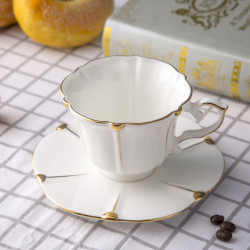 鎏金骨瓷咖啡杯碟歐式下午茶杯簡約咖啡杯花茶杯創意中秋茶具