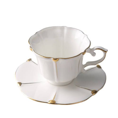鎏金骨瓷咖啡杯碟歐式下午茶杯簡約咖啡杯花茶杯創意中秋茶具 鎏金骨瓷咖啡杯碟歐式下午茶杯簡約咖啡杯花茶杯創意中秋茶具