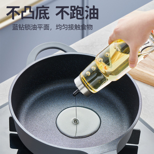 麥飯石平底鍋不沾鍋家用不沾炒鍋牛排煎鍋加深煎炒兩用深鍋