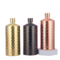 304不鏽鋼酒瓶商用 皮革套可攜式1斤圓柱形酒壺90絲厚度白酒瓶