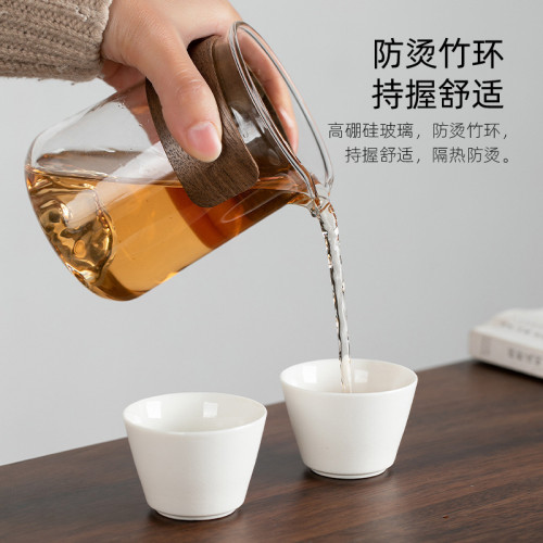 可攜式旅行茶具小套裝戶外泡茶壺茶杯玻璃露營遠山快客杯伴手禮品