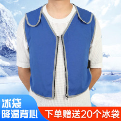 夏天冰袋降溫馬甲冰塊防暑冰鎮神器高溫戶外工作廚房制冷背心批髮