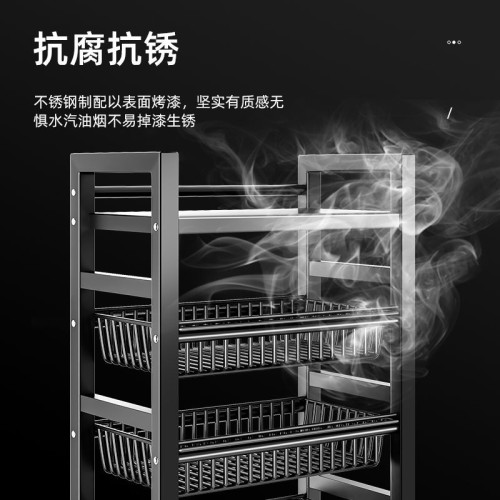 廚房收納置物架落地多層家用果蔬菜籃子收納架多功能零食儲物架子