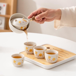 360度功夫茶具套裝 自動旋轉泡茶器家用沖茶壺旅行可攜式禮品