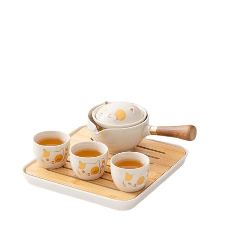 360度功夫茶具套裝 自動旋轉泡茶器家用沖茶壺旅行可攜式禮品