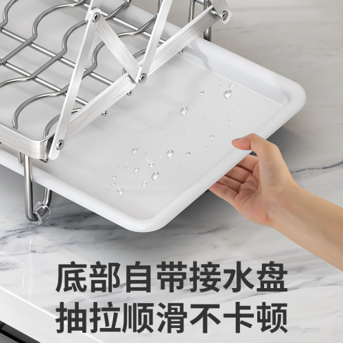 304不鏽鋼碗碟收納架瀝水碗盤放碗碟子盤子碗架廚房置物架多功能