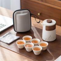 甯暄旅行茶具茶葉套裝茶水分離可攜式快客杯家用玻璃壺禮品