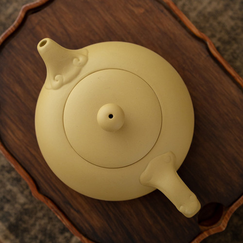 黃段泥紫砂茶壺半手工泡茶壺功夫茶具泡茶器球孔家用大容量西施壺