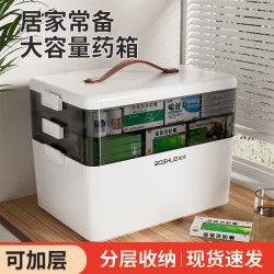 葯箱家庭裝家用大容量多層毉葯箱葯品大號塑料收納盒便攜急救箱