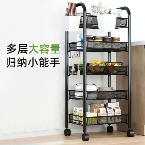 小推車置物架廚房多功能零食架家用床頭收納儲物架落地多層可移動