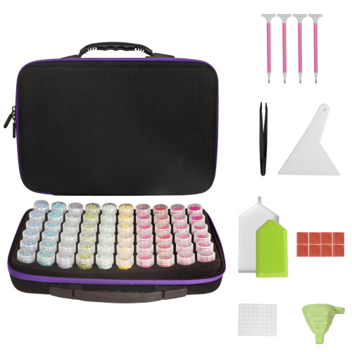 鑽石畫工具精油收納包大容量手提包旅行家用珠珠收納儲物 鑽石畫工具精油收納包大容量手提包旅行家用珠珠收納儲物