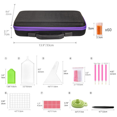 鑽石畫工具精油收納包大容量手提包旅行家用珠珠收納儲物 鑽石畫工具精油收納包大容量手提包旅行家用珠珠收納儲物