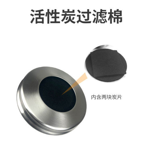 廚房5L直紋不鏽鋼迴收桶 家用收納廚餘桶堆肥桶帶蓋 酒店果皮垃圾