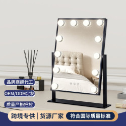 補光好萊隖鏡子桌上型led燈充電款梳妝鏡ins桌面高級化妝鏡