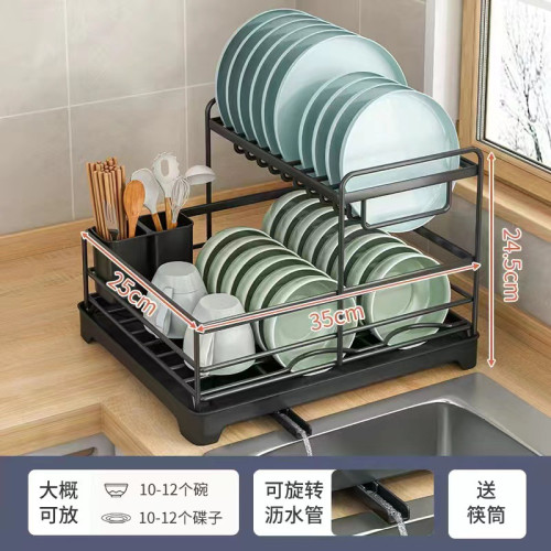 廚房水槽置物架台面碗盤收納架多功能洗碗架水池旁放碗碟架瀝水架