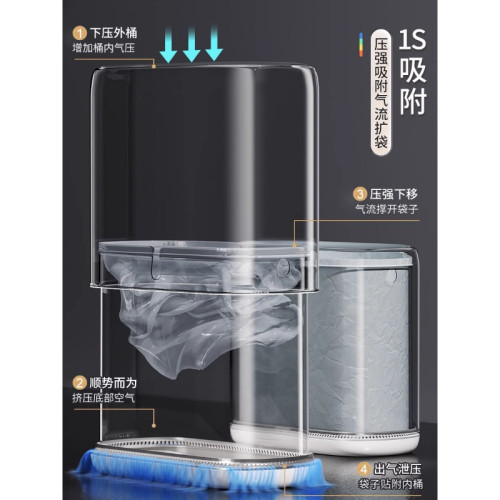 【佳幫手大客戶專享】氣壓窄縫垃圾桶2025新款衛生間厠所高顔值桶