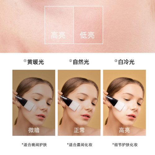 圓柱梳妝台鏡子可旋轉化妝鏡桌上型桌面帶補光燈高顔值ins新款led燈