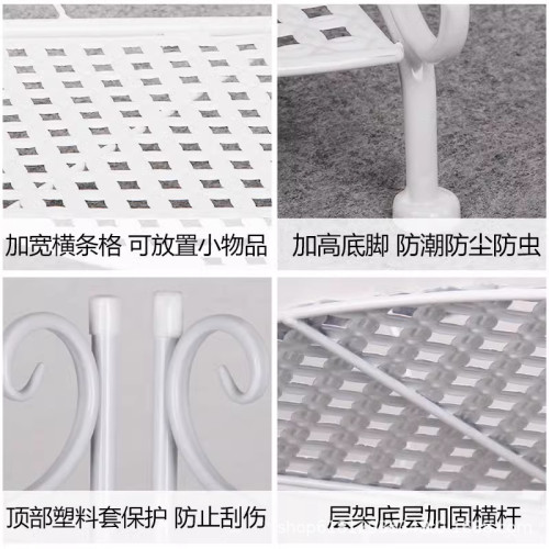鐵藝浴室角架置物架落地衛生間臥室 洗手間廚房收納儲物三角層架