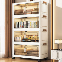 50-60寬折曡收納櫃子帶櫃門塑膠收納箱零食櫃 兒童儲物櫃