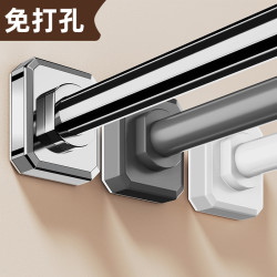 免打孔伸縮桿晾衣桿窗簾桿衣櫃桿子浴簾桿客廳臥室羅馬桿