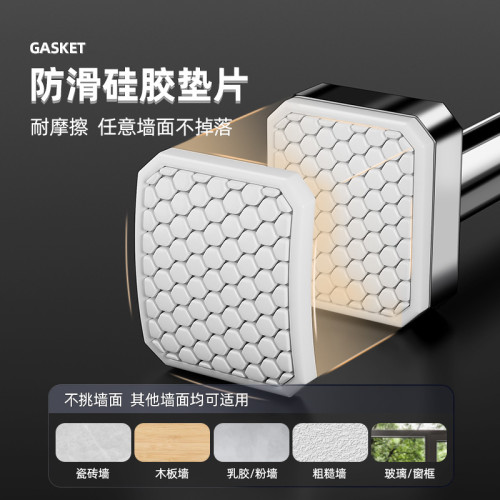 免打孔伸縮桿晾衣桿窗簾桿衣櫃桿子浴簾桿客廳臥室羅馬桿