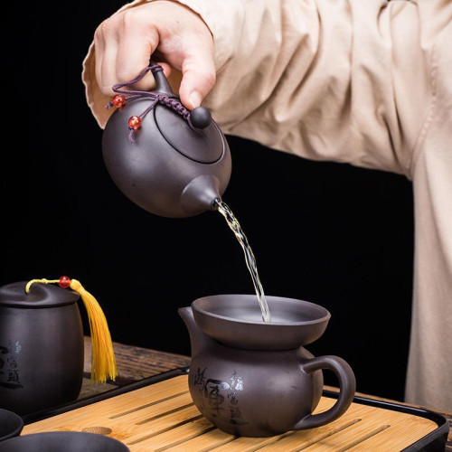 創意紫砂旅行功夫茶具套裝可攜式收納一壺四杯活動整套禮品