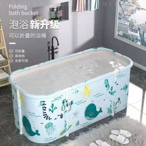 折曡浴缸家用成人全身泡澡桶兒童洗澡盆浴盆星空藍洗澡桶沐浴盆