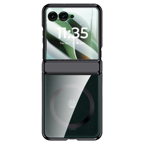 適用MOTO RAZR60Ultra電鍍鏈條保護套摩托raza 60防摔殼膜一體pro
