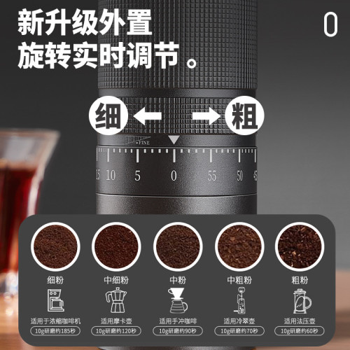 外調節手搖磨豆機鋼芯七星家用咖啡研磨器戶外可攜式咖啡研磨機
