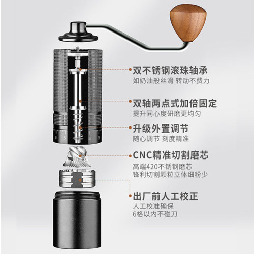 外調節手搖磨豆機鋼芯七星家用咖啡研磨器戶外可攜式咖啡研磨機