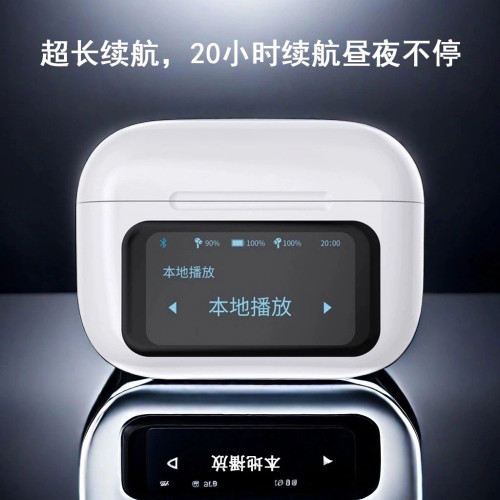 新款a9pro太空人藍牙耳機彩色螢幕ANC降噪長續航觸控螢幕入耳式無線耳機