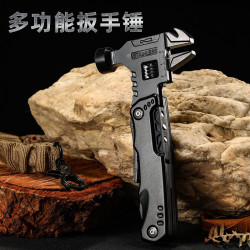 批髮戶外多功能EDC工具萬用折曡鉗子刀鉗黑色活動活口扳手組合