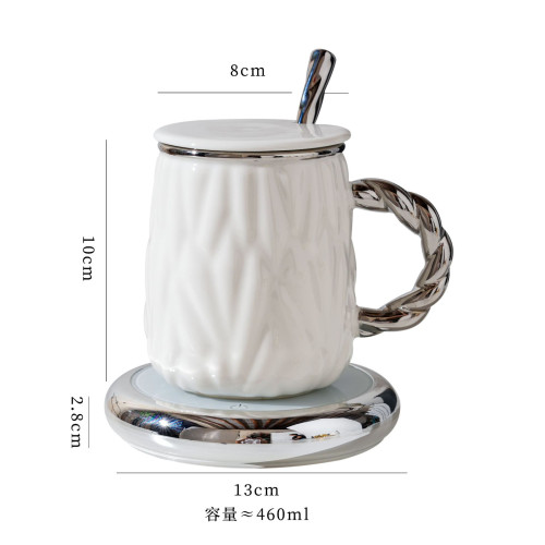 暖暖杯陶瓷杯子加蓋高顔值恒溫杯禮盒套裝簡約馬克杯伴手禮