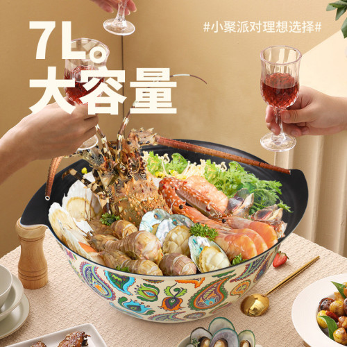 新疆特色抓飯鍋出口俄羅斯不沾鍋耐高溫家用平底湯鍋燉鍋