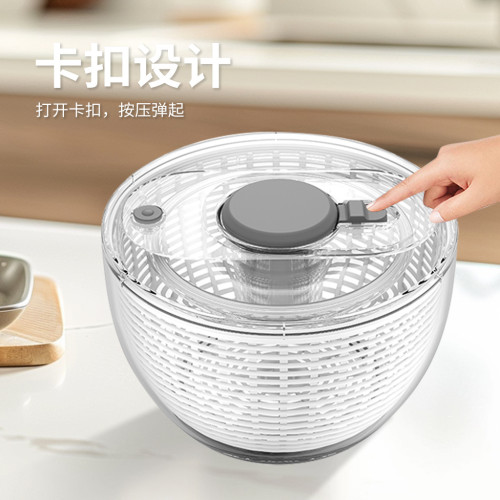 家用多功能按壓蔬菜脫水器沙拉健身餐果蔬脫水器廚房瀝水籃甩乾機