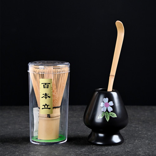茶筅三件套抹茶工具刷子套裝茶筅立組合點茶工具配件日式茶筅托點