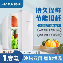 夏新車用8L迷你小冰箱家用寢室宿舍美妝化妝品母乳專用冷藏冷凍