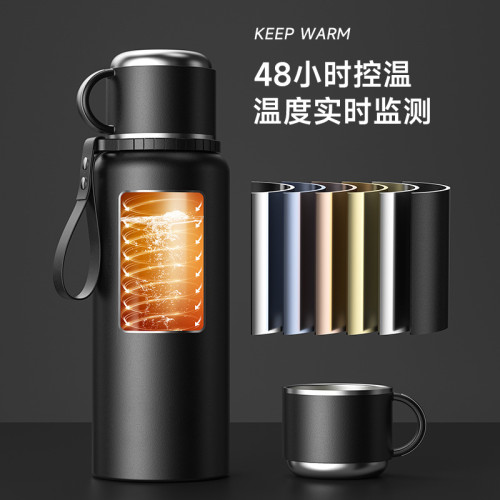 保溫杯大容量316不鏽鋼男士戶外運動可攜式全鋼水杯茶水分離泡茶杯