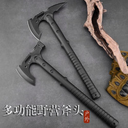 跨境戶外多功能戰術工兵斧頭劈柴防身手斧砍樹劈柴開山斧野營斧