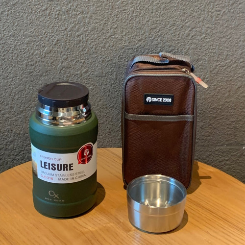 燜燒杯燜粥保溫杯多功能飯盒燜燒杯禮品杯子帶保溫袋折曡勺子