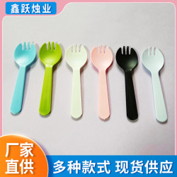 一次性叉勺獨立裝加厚磨砂甜品勺蛋糕叉勺塑膠叉子水果撈塑膠勺叉