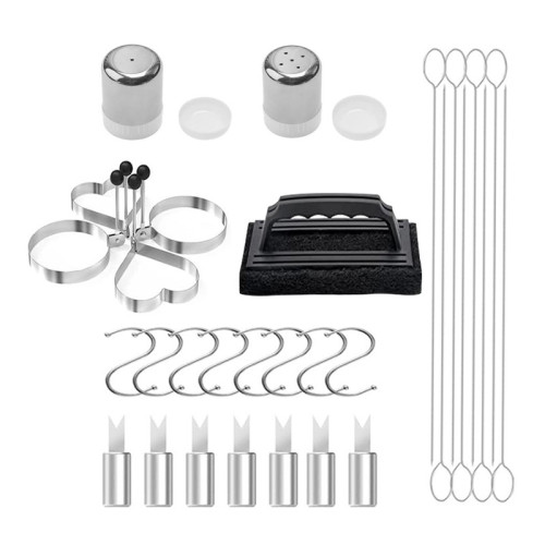 BBQ不鏽鋼燒烤工具套裝料理鏟燒烤鏟板燒鍋鏟子組合烤具