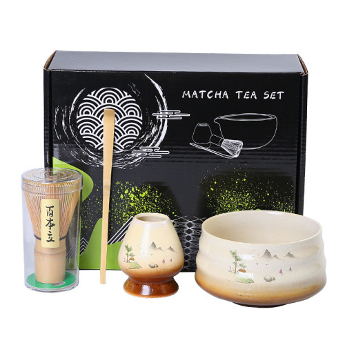 日式抹茶碗陶瓷打抹茶用套裝茶筅竹子抹茶刷百本立宋代點茶道禮盒