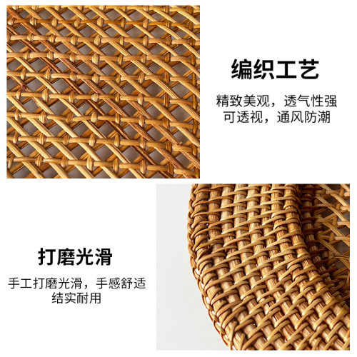 越南秋藤手工編織隔熱墊高級酒店餐廳甜品零食裝飾碗墊凹盤