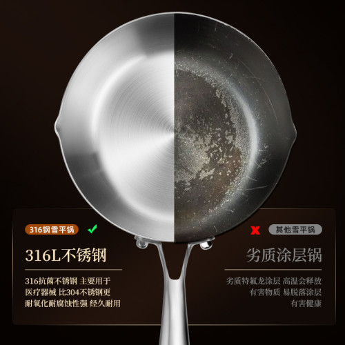 抗菌雪平鍋316不鏽鋼奶鍋寶寶輔食鍋家用無塗層不沾煮麵小鍋湯鍋